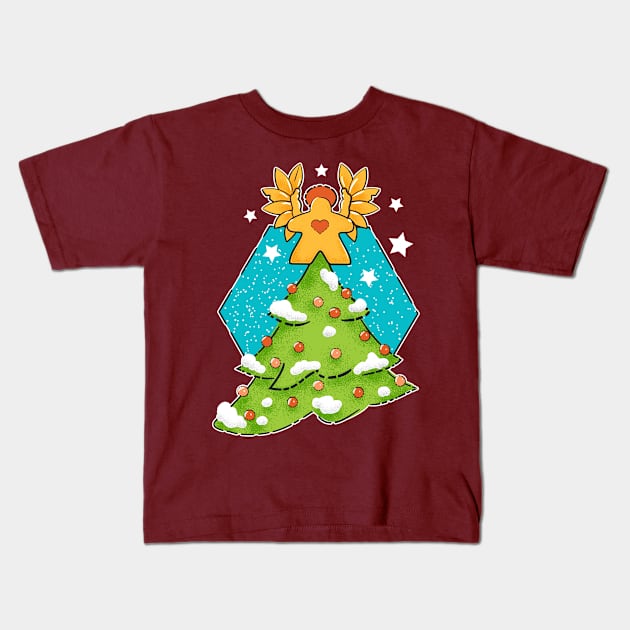 Christmas Meeple Kids T-Shirt by east coast meeple